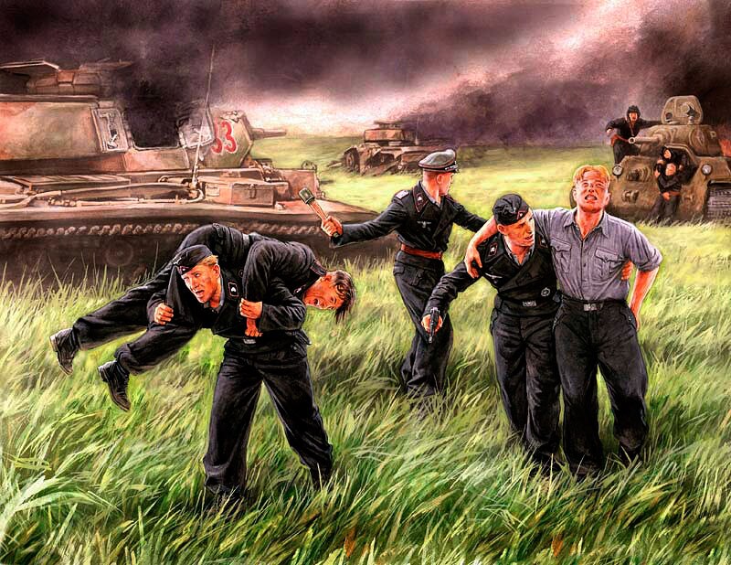 Master Box LTD  1/35 M German Tank Crew Kursk 1943 Out of the Frying Pan into the Fire Plastic Plastic Model