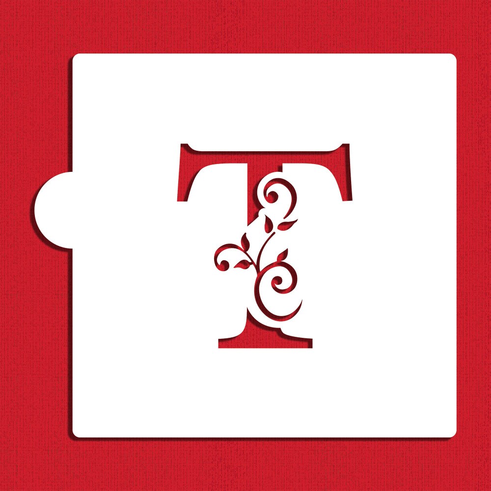 3.5-Inch Ornate Monogram Cake Stencil | C1082 by Designer Stencils | Stencils for Royal Icing, Airbrush, Dusting Powder |