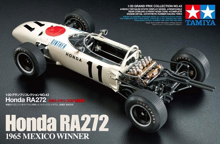 Tamiya 1/20 TAM20043 - 1/20 Tamiya Honda F1 RA272 Race Car Assembly Kit ...