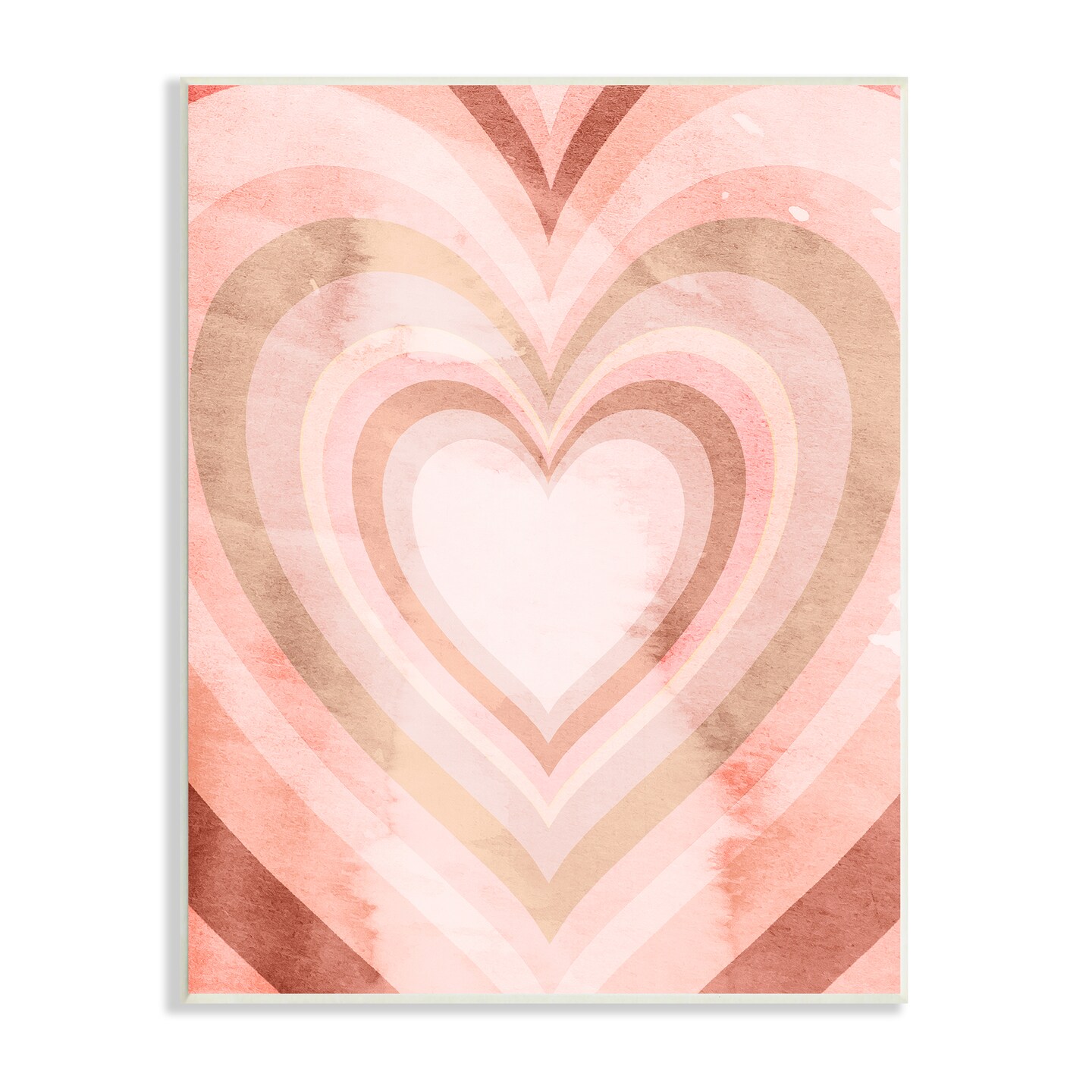 Stupell Industries Retro Pink Heart Kaleidoscopic Wall Plaque Art