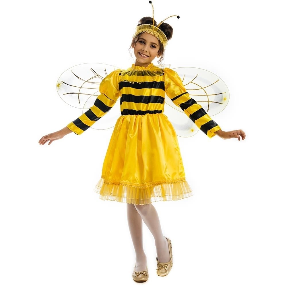 5 O&#x27;Reet Bumblebee Bee Girls Size XS 2/4 Wings Headband Dress Yellow Costume 5 OReet