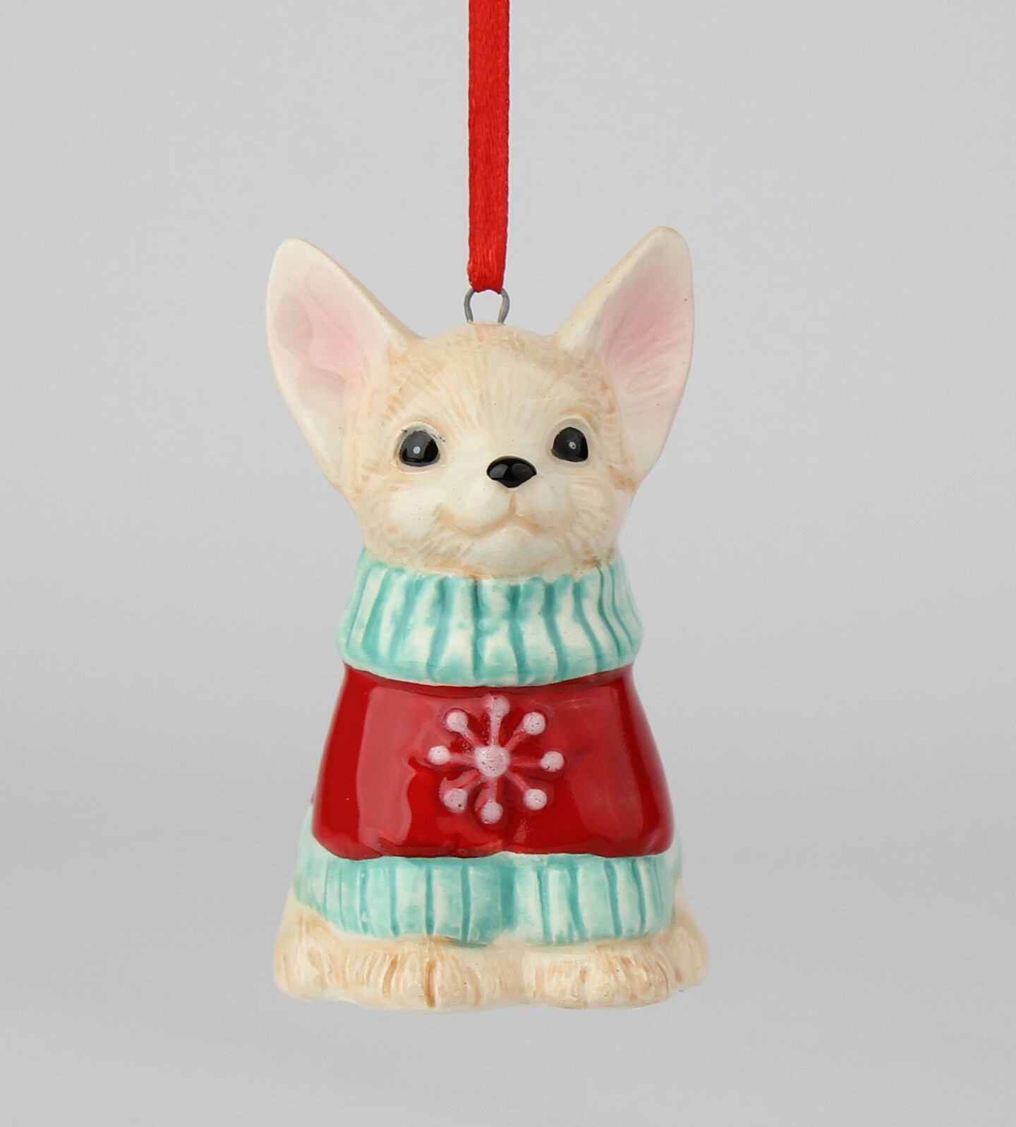 Ceramic Christmas Chihuahua Ornament, Gift for Her, Gift for Mom, Kitchen D&#xE9;cor, Dining Table D&#xE9;cor, Gift for Dog Lover, Pet Loss Gift