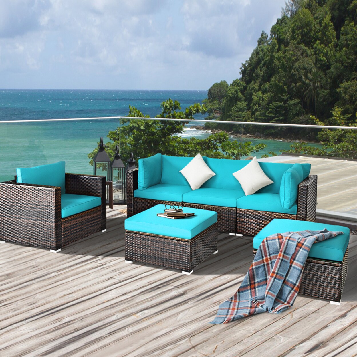 Rattan sectional outlet seating