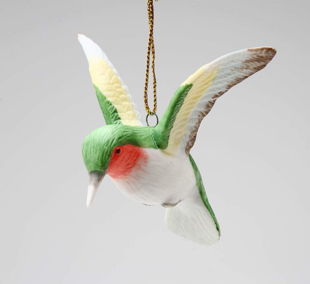 Ceramic Hummingbird Ornament, Home D&#xE9;cor, Gift for Her, Gift for Mom, Kitchen D&#xE9;cor, Birdwatcher Gift, Vintage Decor
