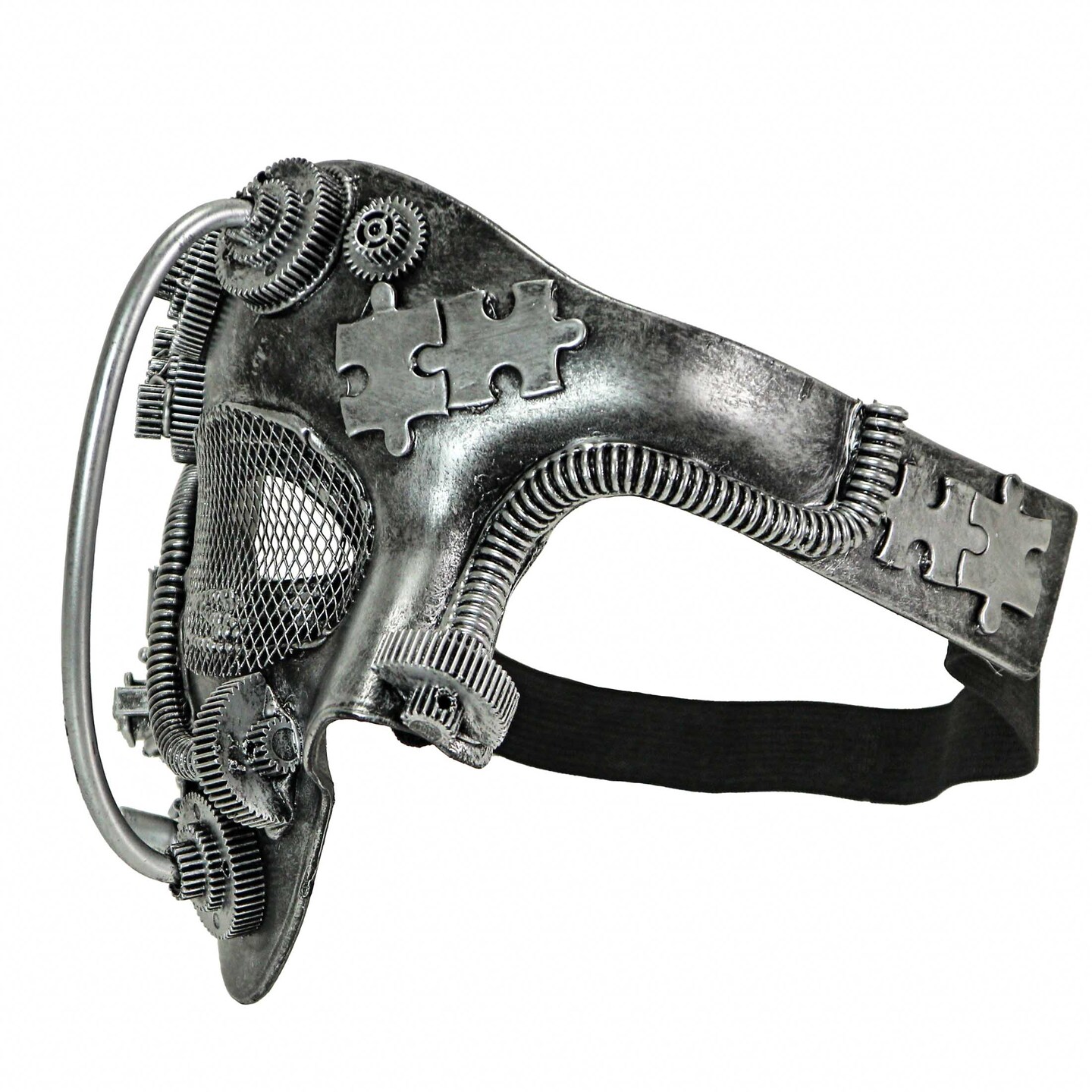 Metallic Steampunk Phantom Half Face Masquerade Mask