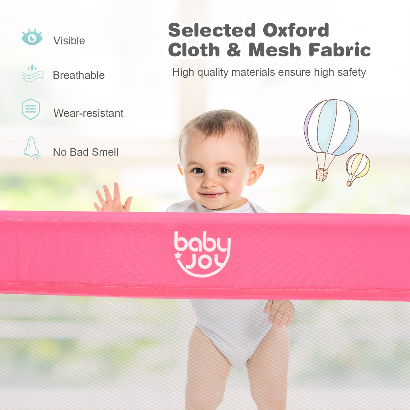 Babyjoy 71&#x27;&#x27;Foldable Baby Bed Rail Guard Toddlers Swing Down Safety Bedrail