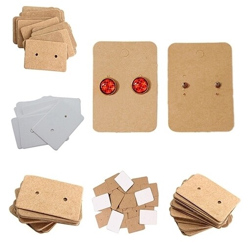100pcs Earring Cards Ear Studs Holder Cards Jewelry Display Cards