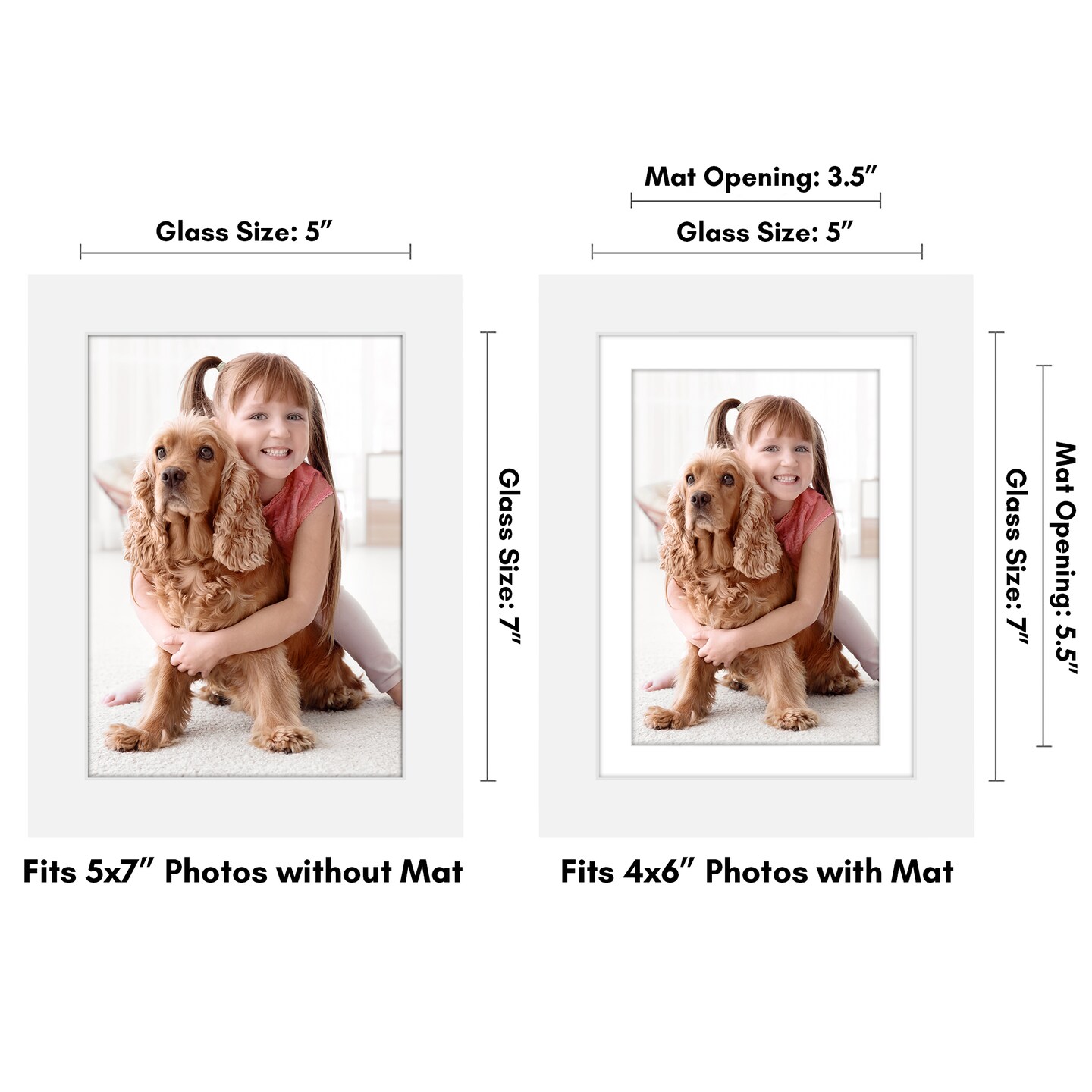 Americanflat Picture Frame with Mat - Photo Frame for Wall Display - Shatter Resistant Glass - Adjustable Hanging Hardware - Includes Easel