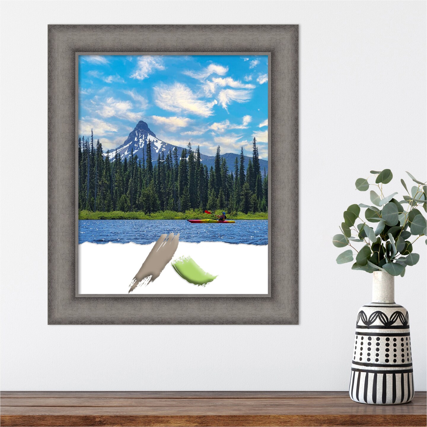 Burnished Concrete Wood Picture Frame