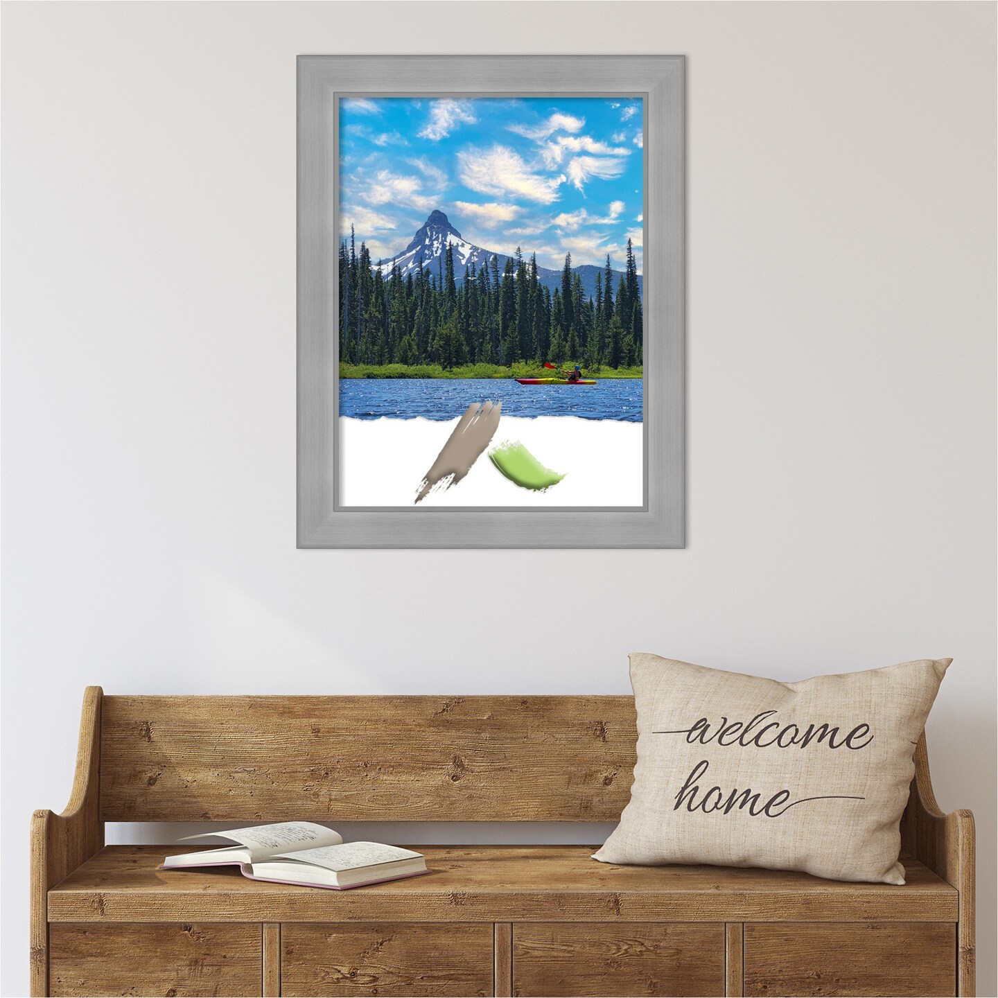 Vista Brushed Nickel Picture Frame, Photo Frame, Art Frame