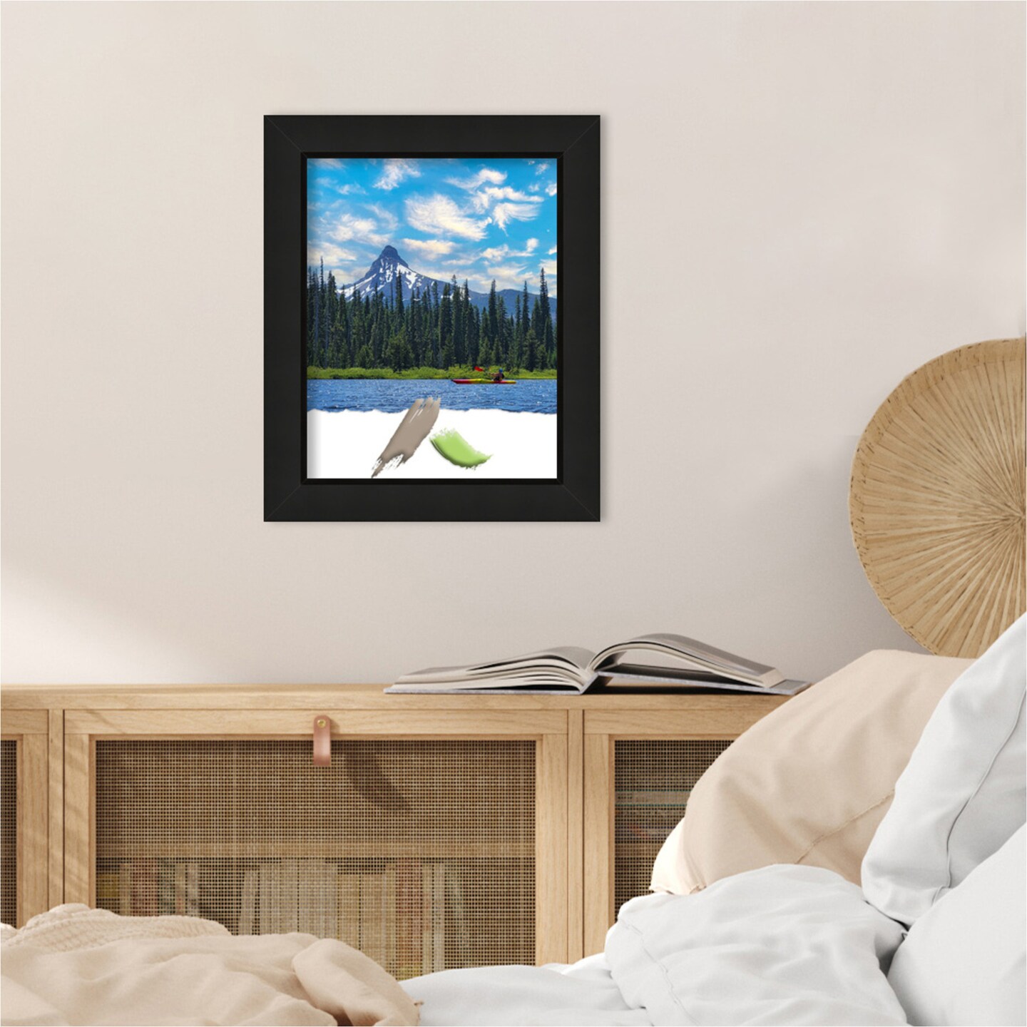 Midnight Black Narrow Wood Picture Frame