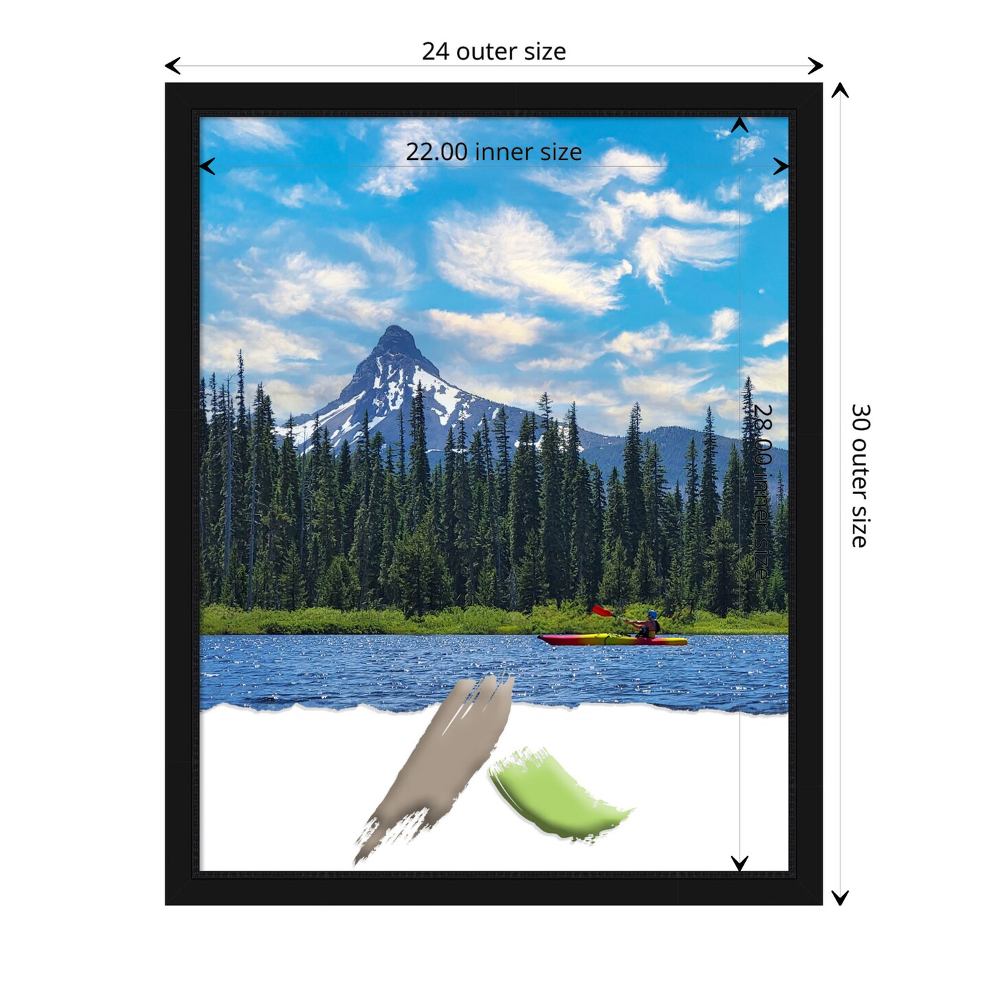 Avon Black Narrow Picture Frame, Photo Frame, Art Frame