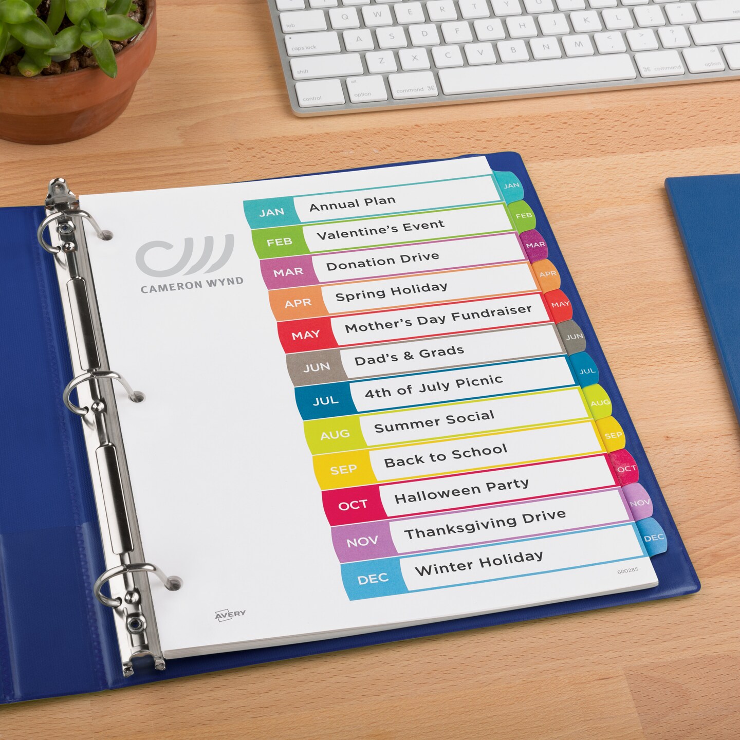Avery Jan-Dec Customizable Table of Contents Dividers for 3 Ring Binders, 12-Tab Sets, Multicolor, 3 Binder Divider Sets (01741)