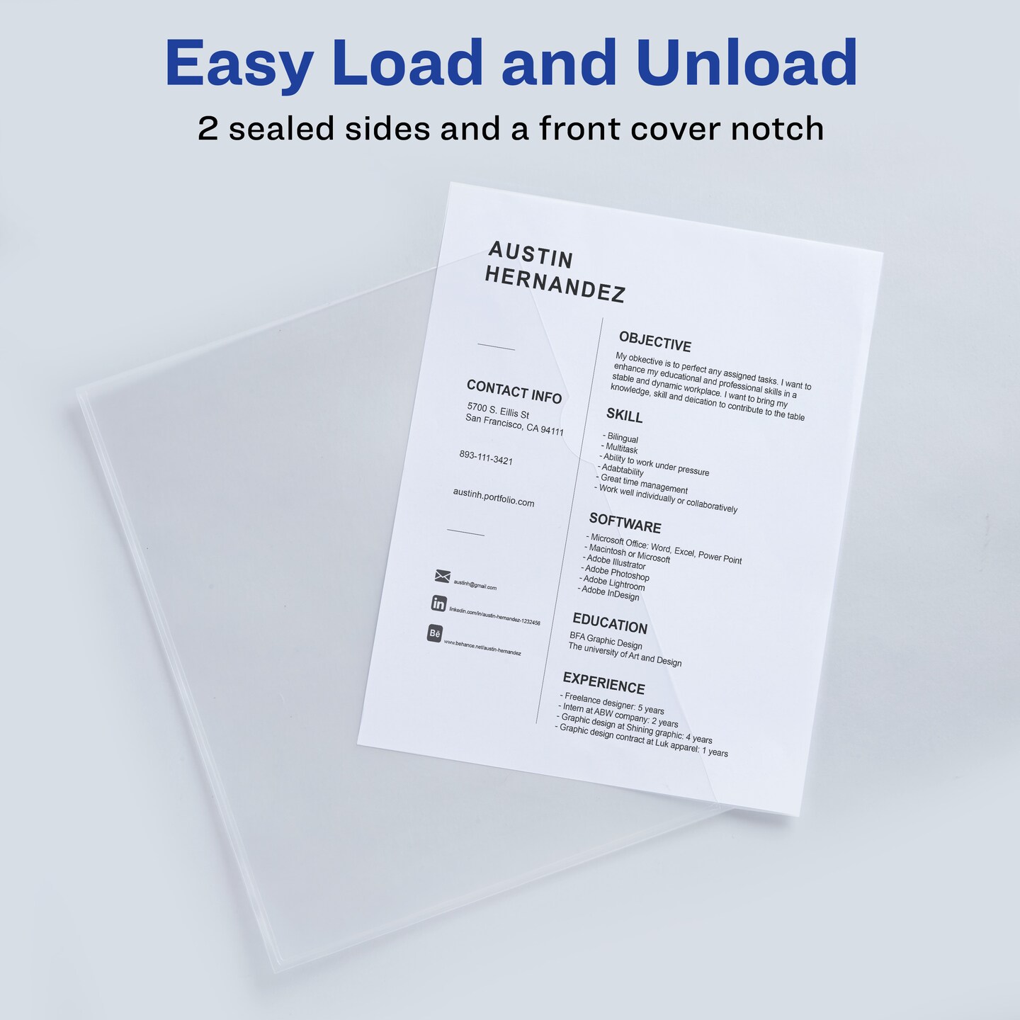 Avery Heavy Duty Plastic Document Sleeves, Holds up to 25 Sheets, 12 Clear Sleeves (72611)