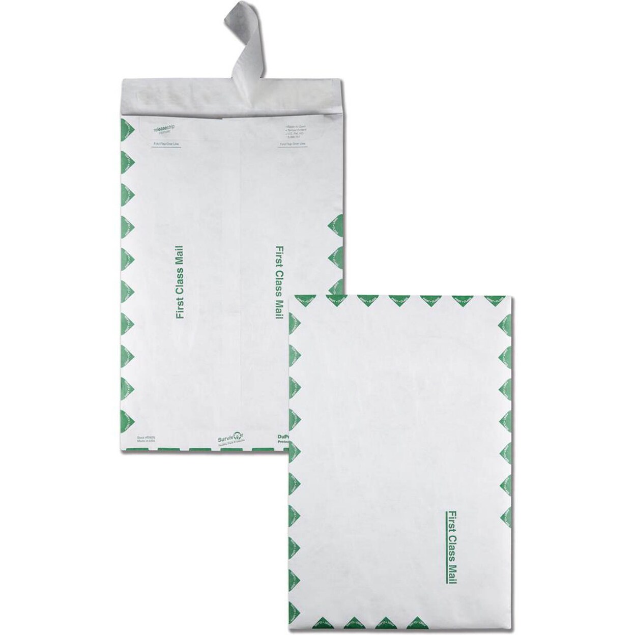 SURVIVOR Quality Park   Tyvek  Envelopes -  Mail - 10&#x22;W x 15&#x22; L- 14 lb - Peel and Seal - Tyvek - White