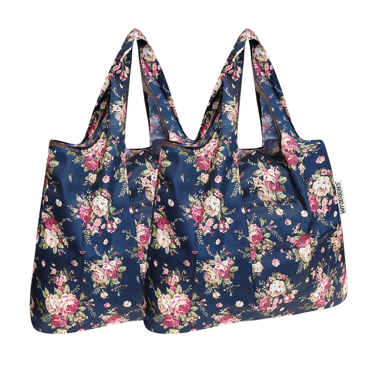 Wrapables Foldable Tote Nylon Reusable Grocery Bag (Set of 2)