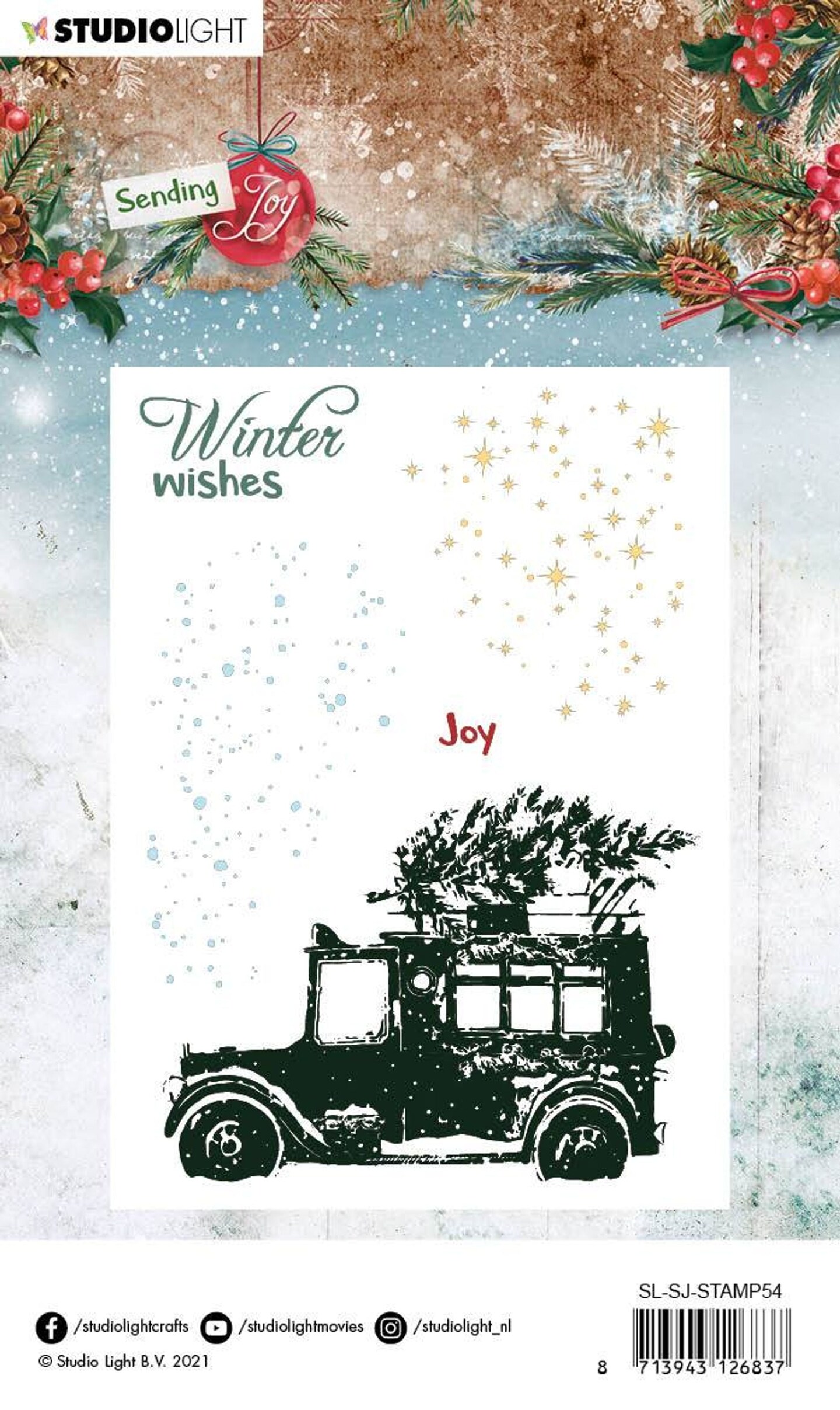 Studio Light SL Clear Stamp Car/Snow Sending Joy 105x148mm nr.57 | Michaels