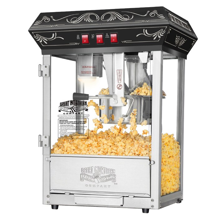 Great Northern Popcorn Black Good Time Popcorn Popper Machine 8 Ounce