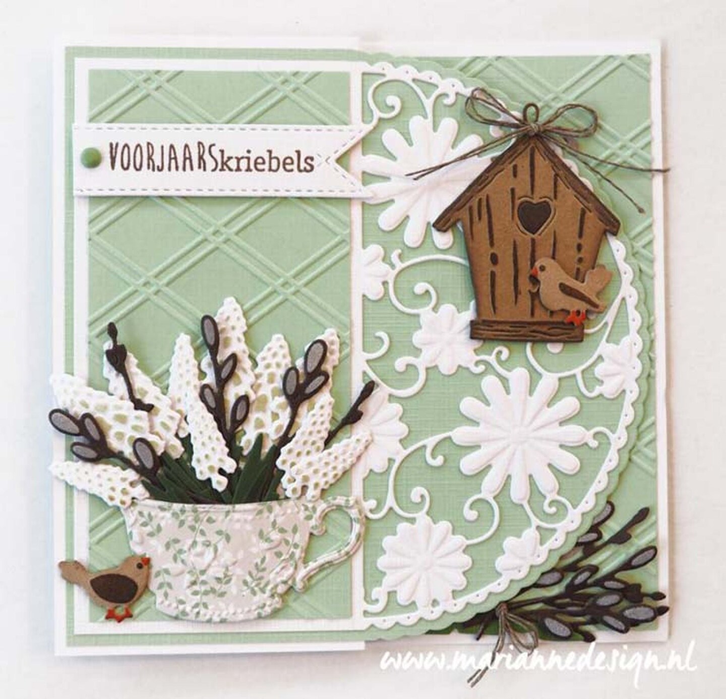 Marianne Design  Creatables Willow Cats &#x26; Birdhouse