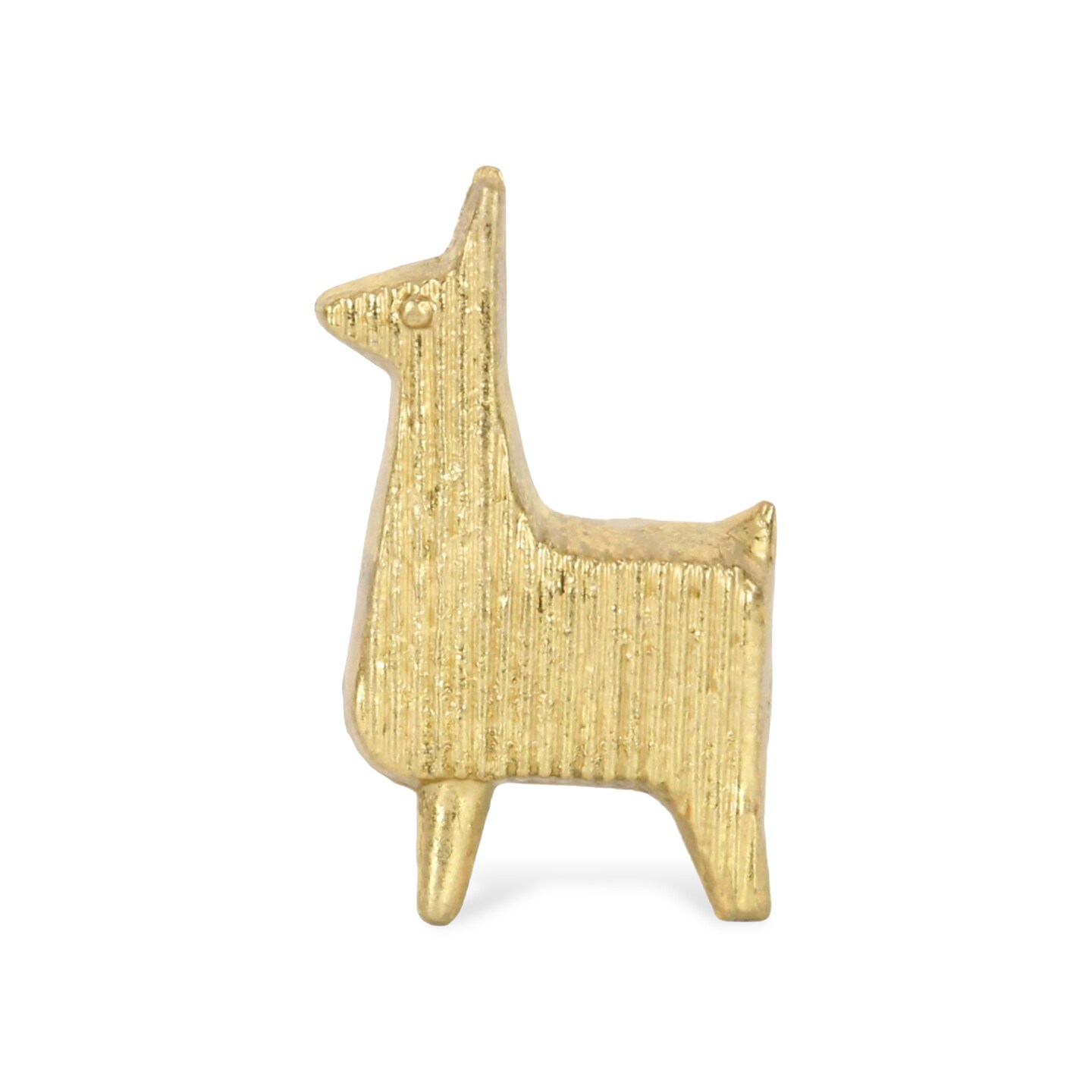 Contemporary Home Living Solid Llama Tabletop Decoration Gold - 6.5&#x22;