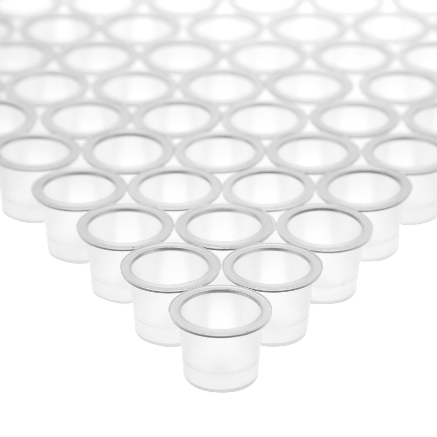 1000 Pack Disposable Tattoo Ink Caps, Pigment Cups for Microblading (14mm)