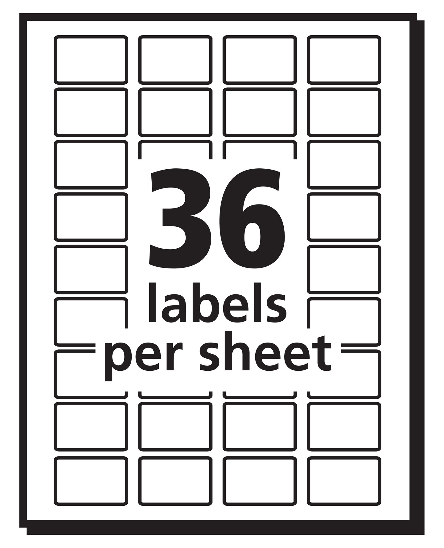 Avery Removable Labels, 1/2&#x22; x 3/4&#x22;, 2016 Labels, (2 Pack of 5418)