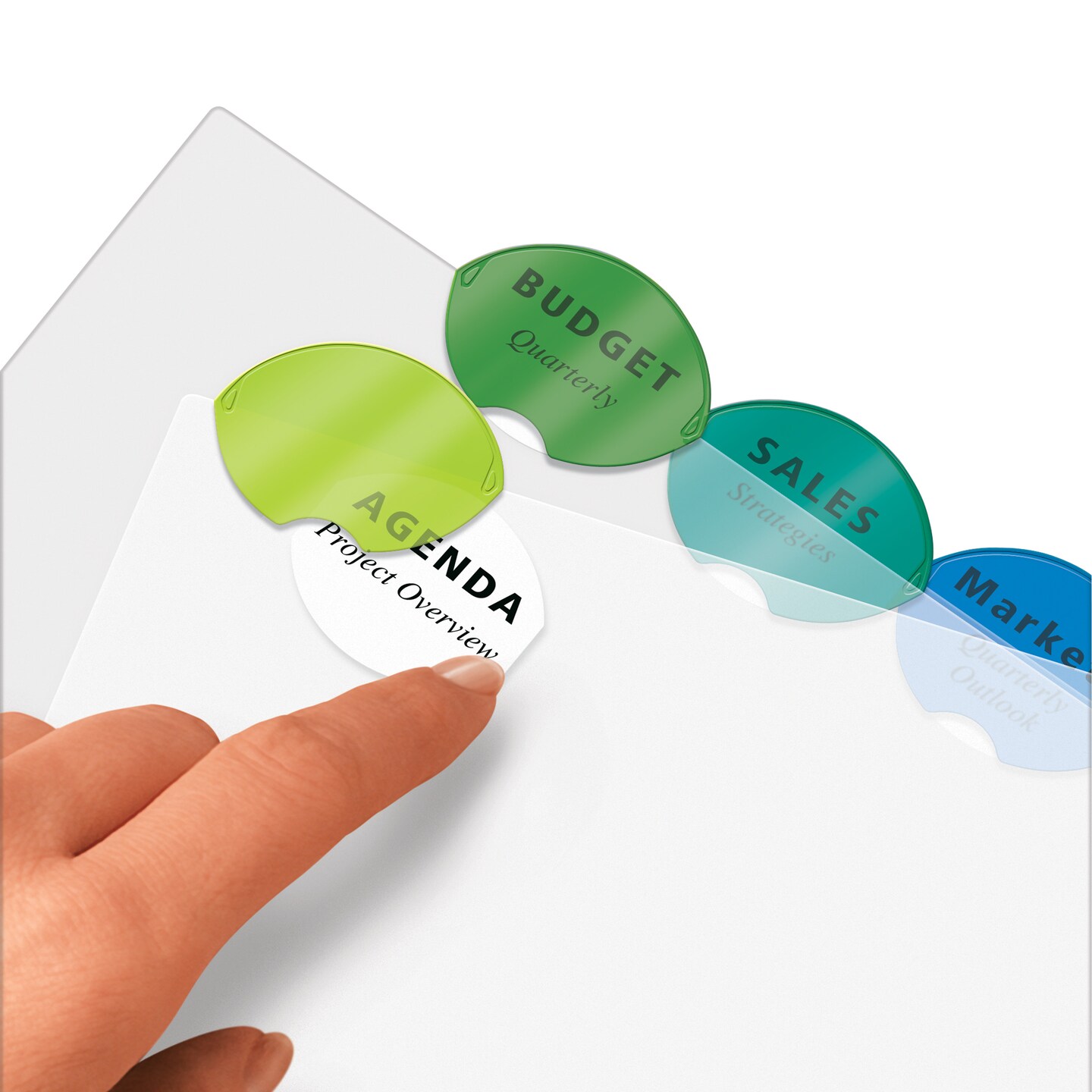 Avery 8-Tab Style Edge Dividers, Insertable Tabs, 2 Sets of 11201