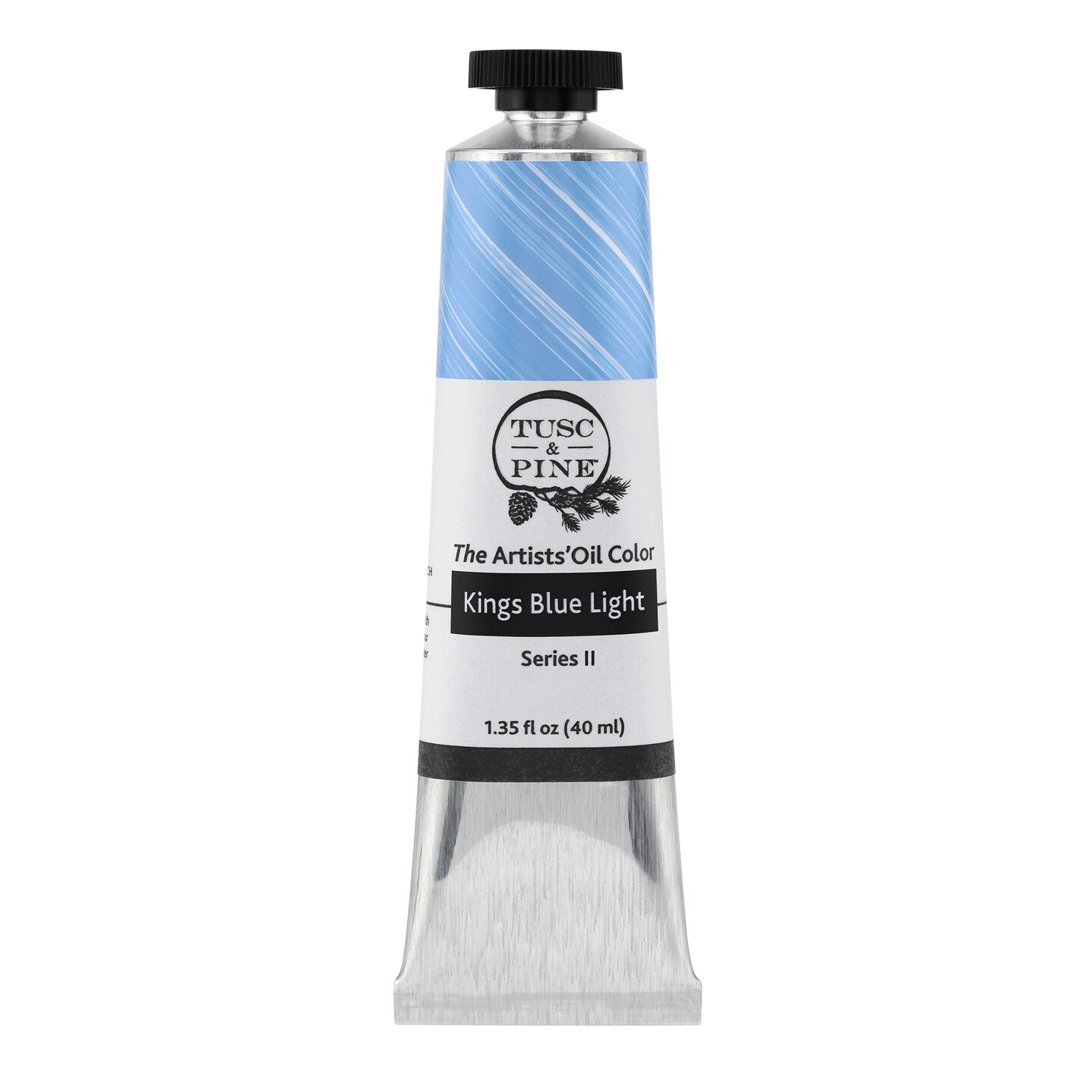Tusc & Pine Artist Oil Paint - Kings Blue Light, 40 ml, Non-Yellowing, Rich & Creamy Consistency, Maximum Pigment Load, Small Batch Milled Oil Paints Made in the USA for Professional Artists