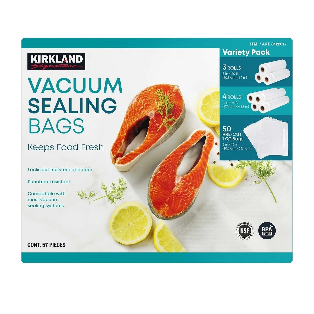 Kirkland Signature Vacuum Sealing Bags 57 Piece Assortment Pack