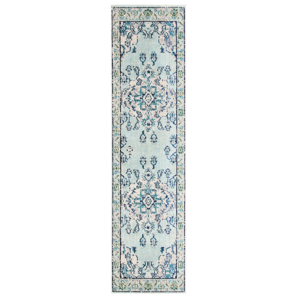 Safavieh   Monaco Collection MNC243K Light Blue / Ivory Rug