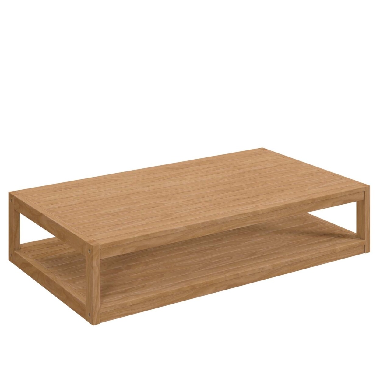 Modway Carlsbad Teak Wood Outdoor Patio Coffee Table-EEI-5608-NAT