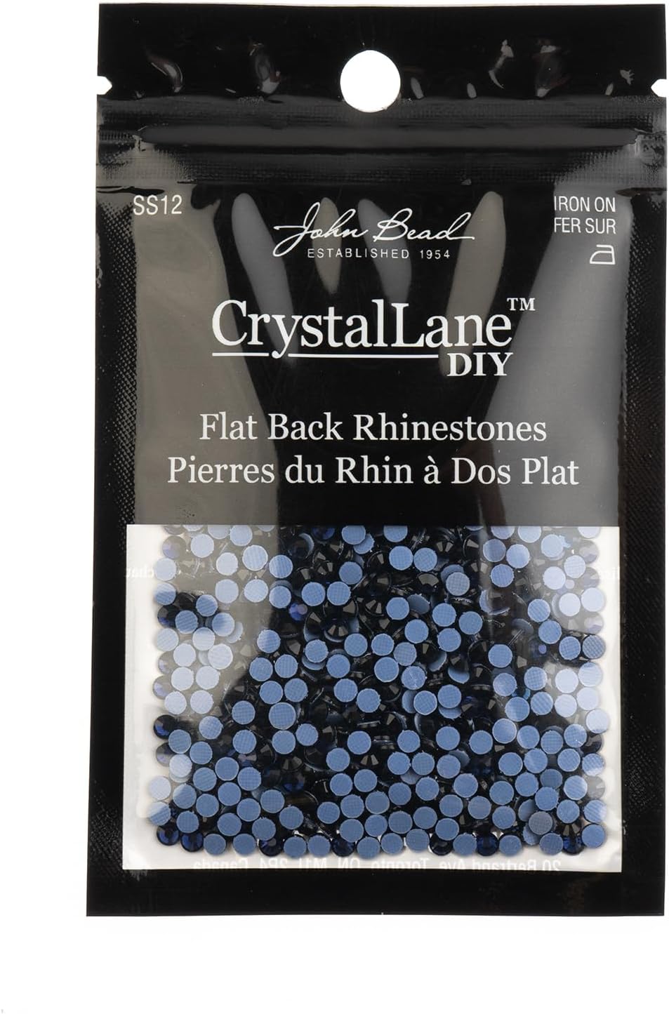 Crystal Lane DIY SS12 (3mm) Hot-fix Glass Flat Backs Rhinestones, 1440pcs
