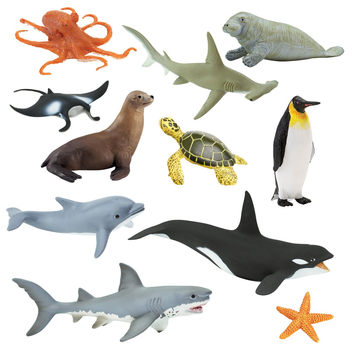 Kaplan Early Learning Company Animals of the Sea - Set of 11