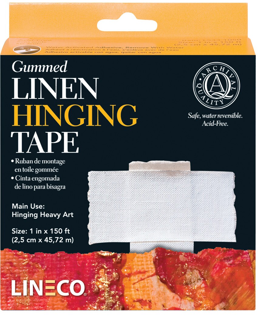 Lineco/University Products Gummed Linen Hinging Tape, 1" x 150 ft.