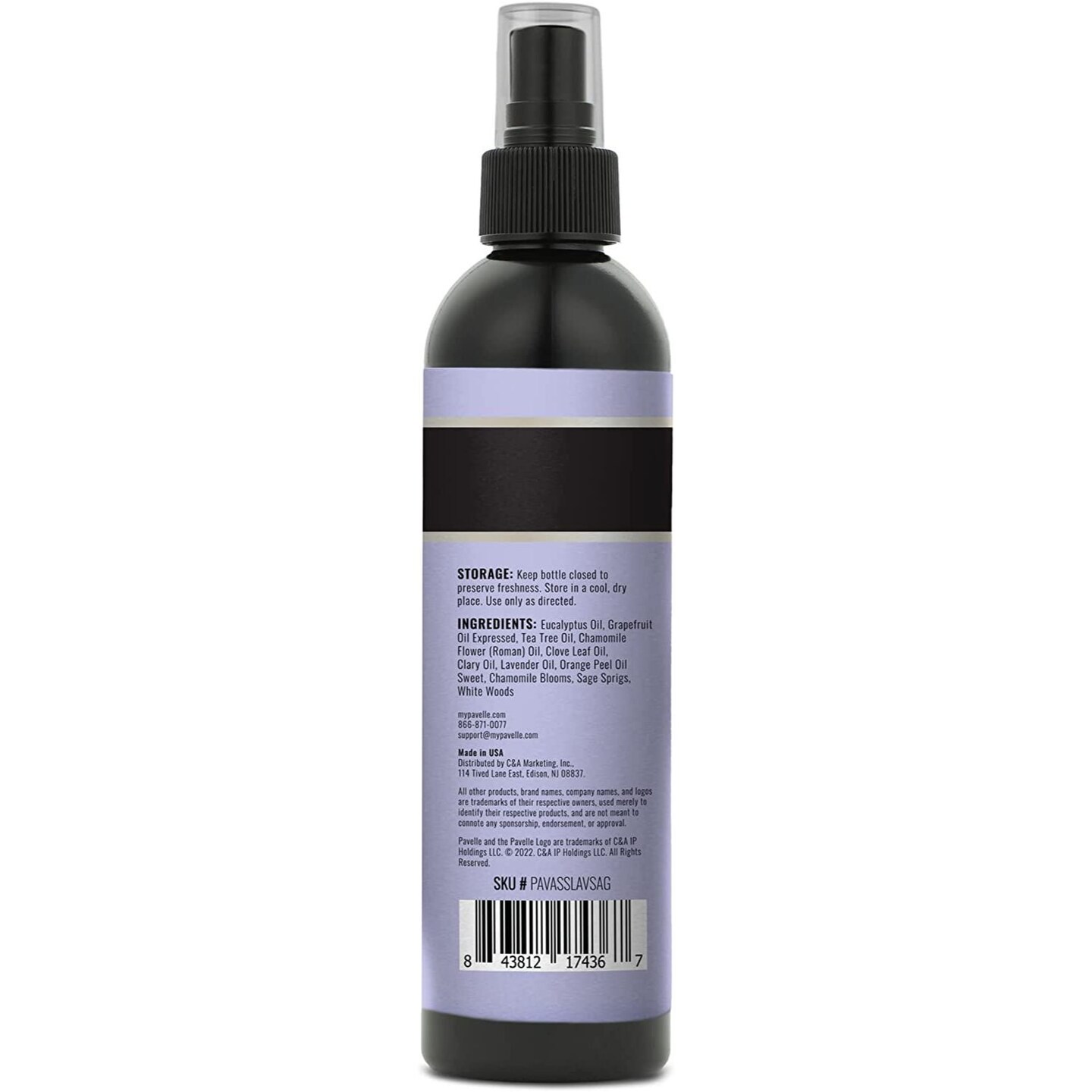 Pavelle Shower Aromatherapy Spray, Eucalyptus Shower Steamer with Essential Oils, 8 fl. oz. (237ml)