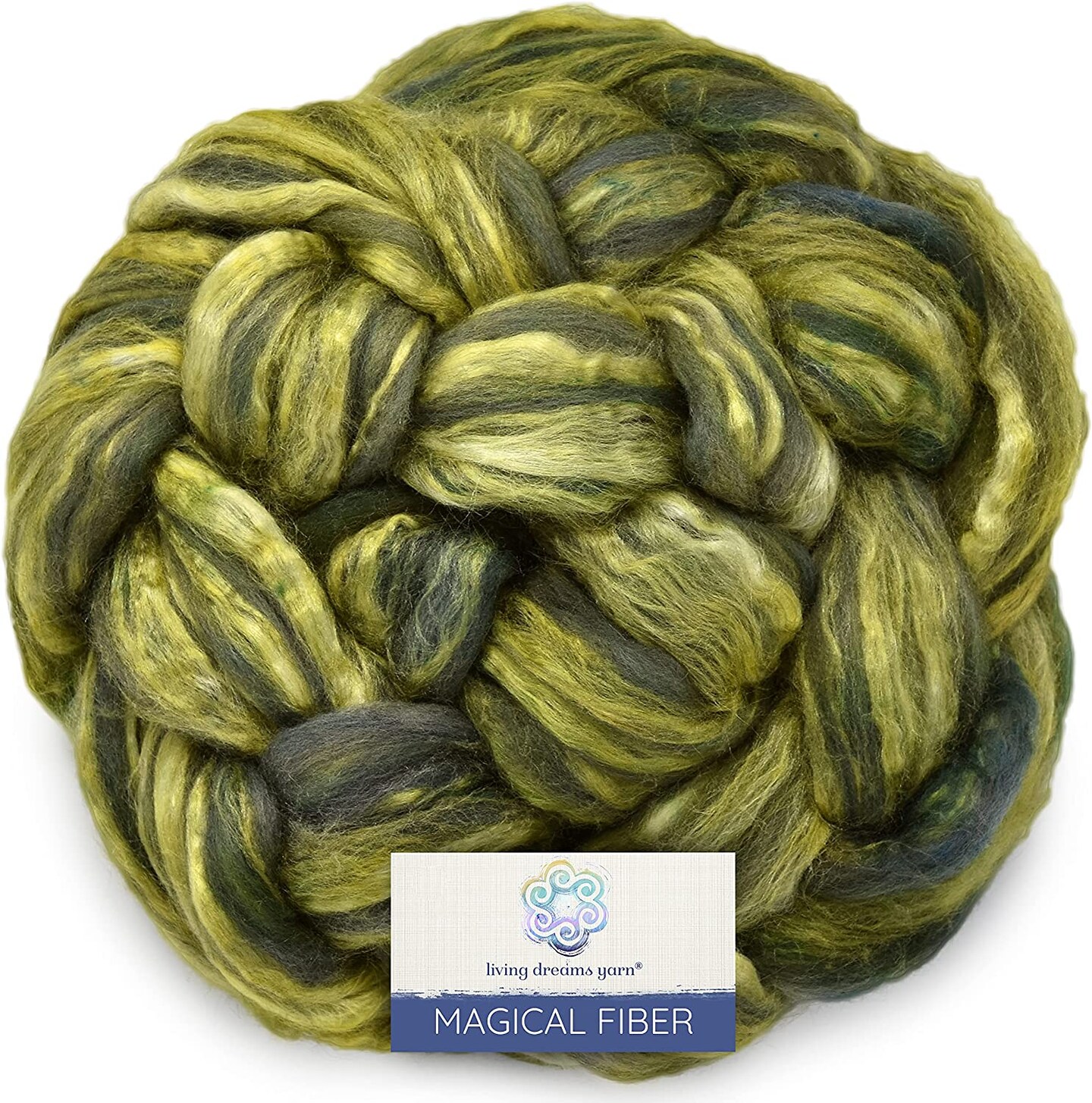 Magical Silk Merino Fiber. Hand Dyed Roving for Spinning &#x26; Felting.