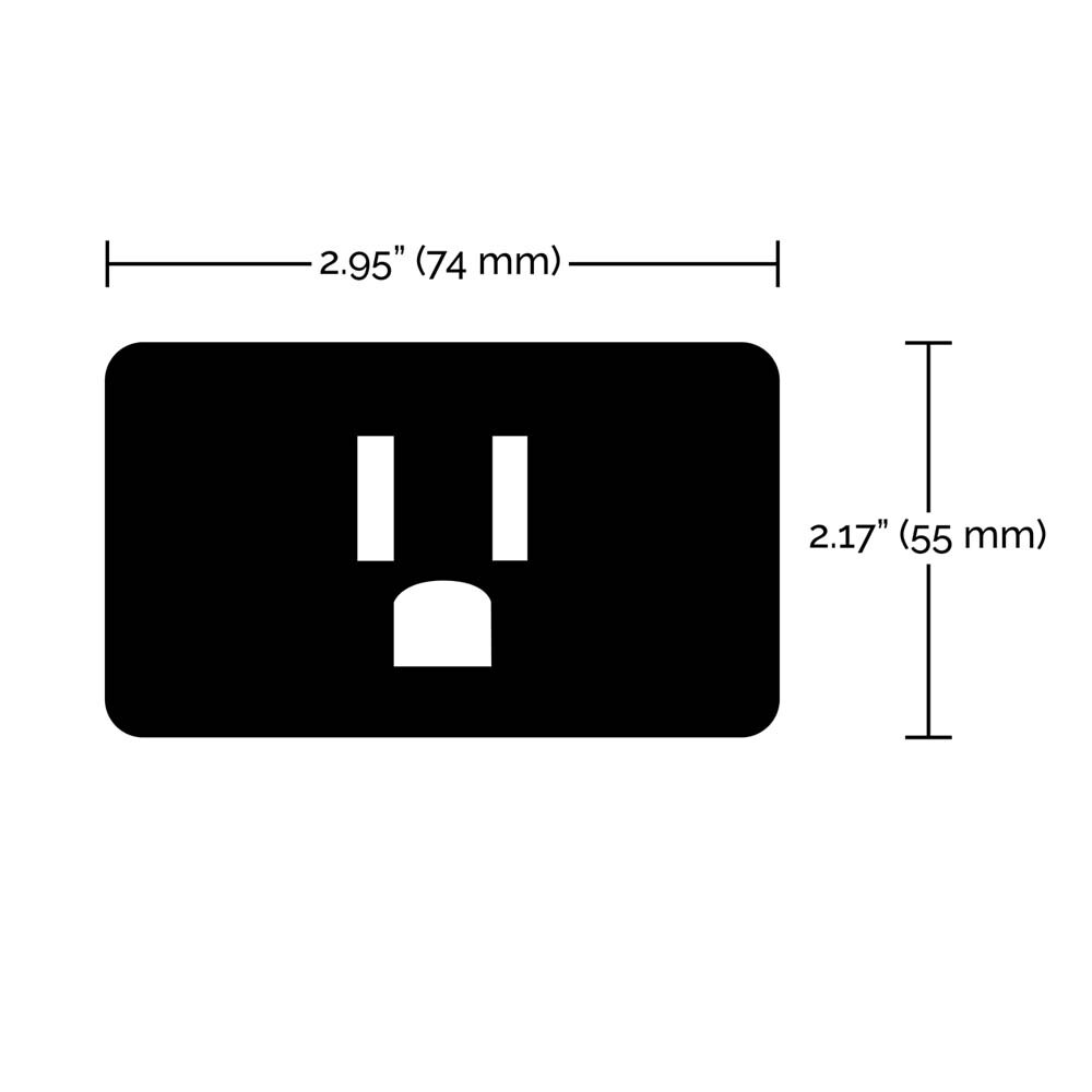 Wi-Fi Dimmer Plug Outlet - 15A - no hub required - Satco Starfish