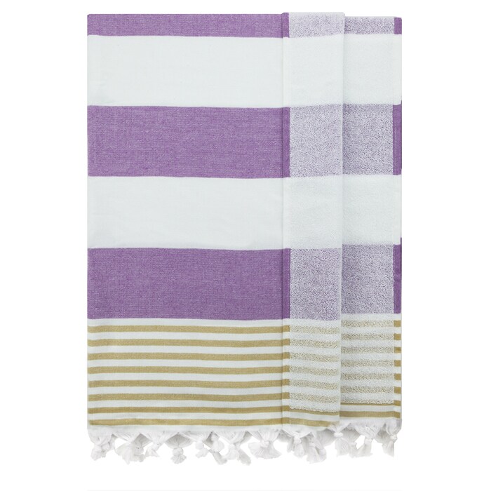 100% Cotton Turkish Peshtemal, Beach & Pool Towels Lilac.