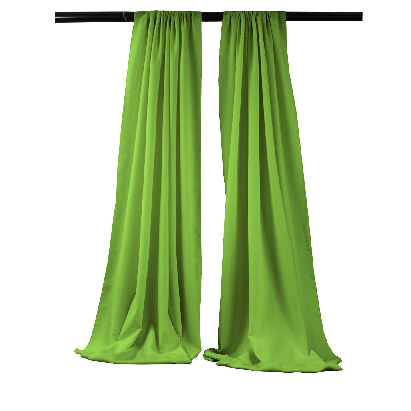 Pack of 2 Polyester Poplin Backdrop Drapes 96 x 58 Inch Semi-Opaque Event Panels