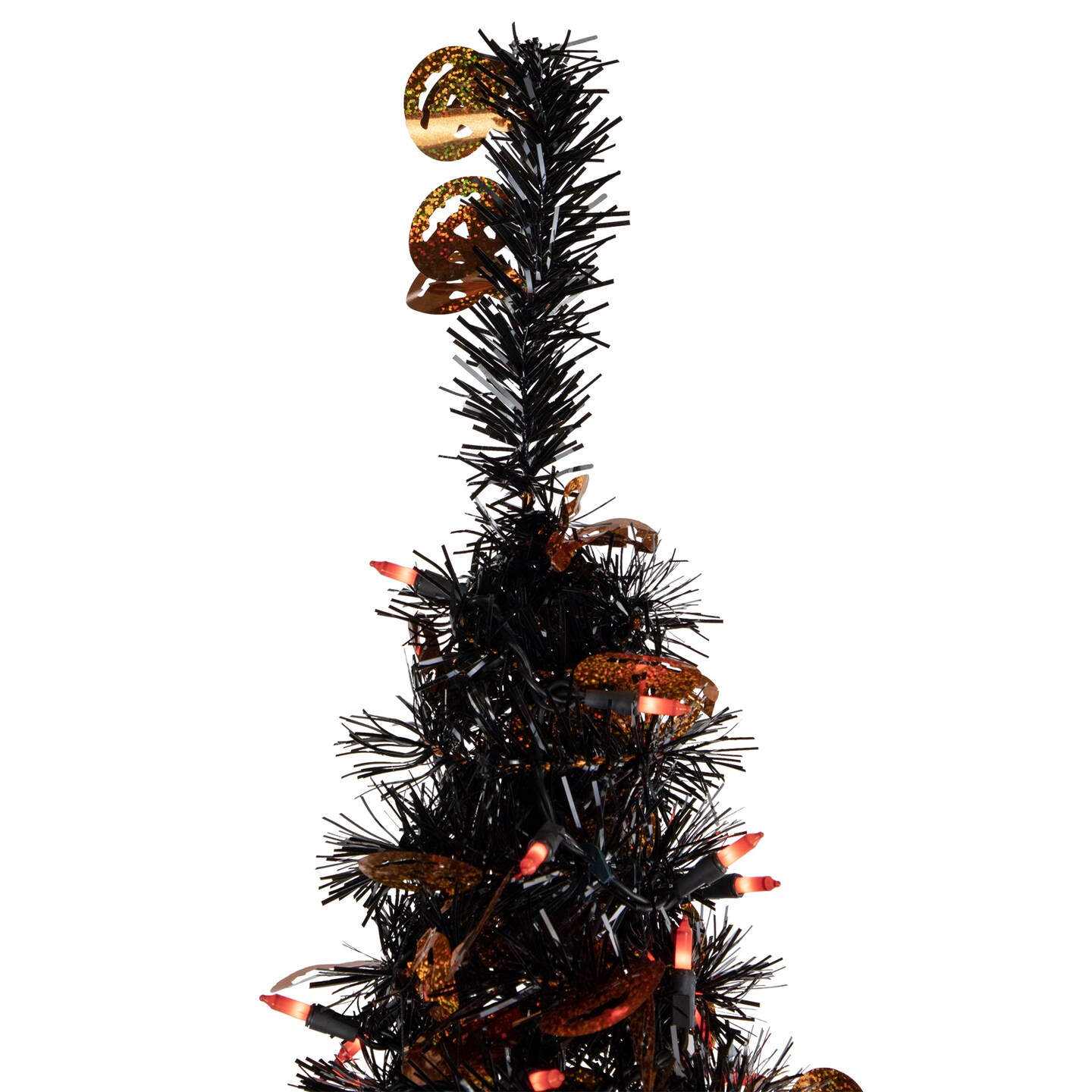Northlight Pre-Lit Pop Up Artificial Jack O&#x27; Lantern Halloween Tree - 4&#x27; - Orange Lights