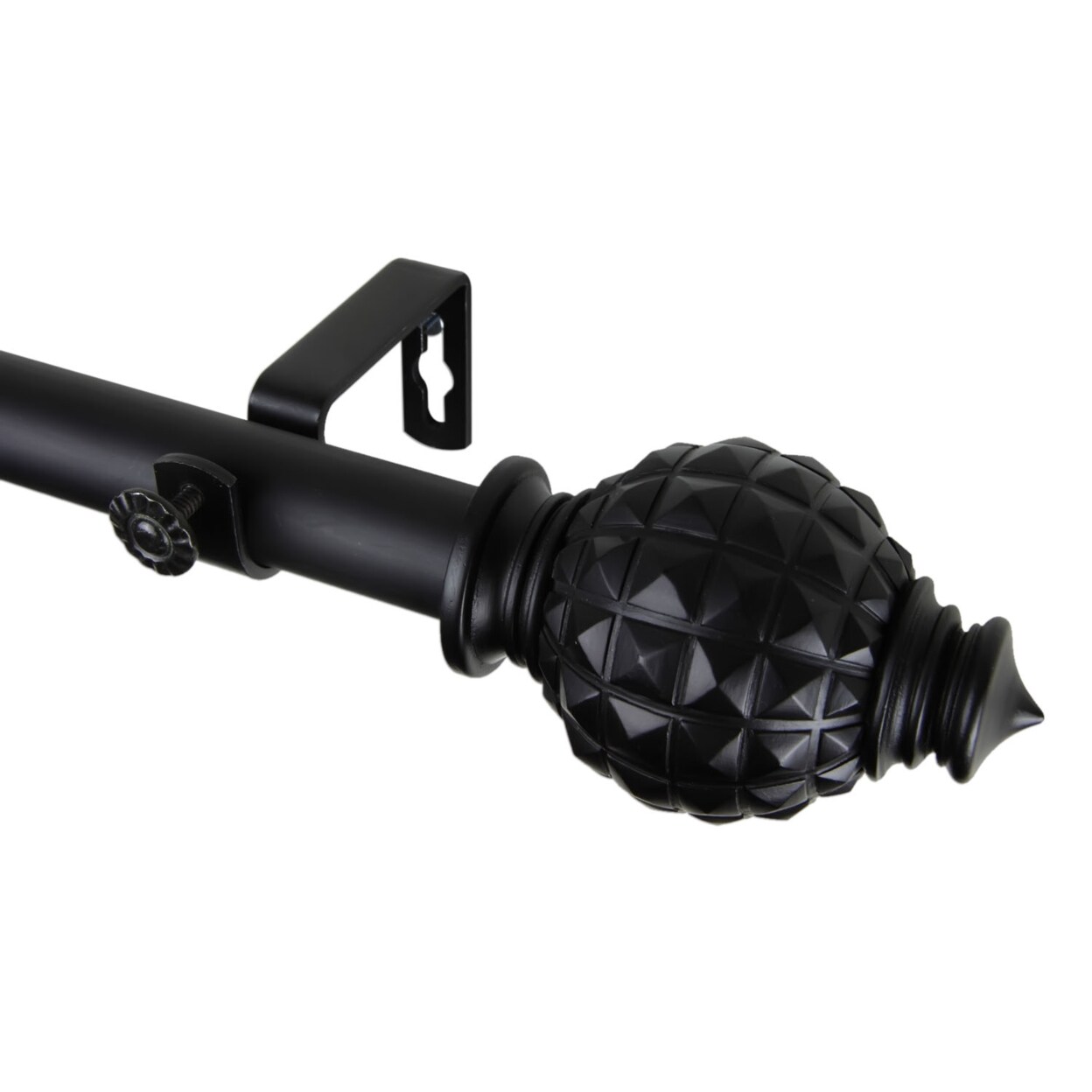 Rod Desyne Opal Curtain Rod 66-120 inch - Black