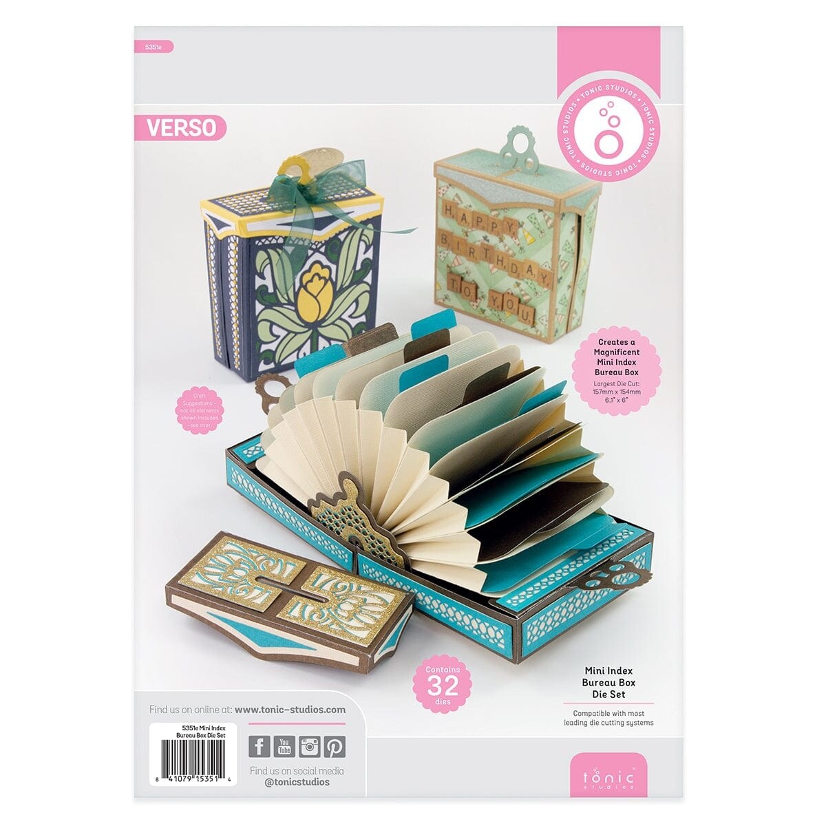 Tonic Studios Die Set-Mini Index Bureau Box