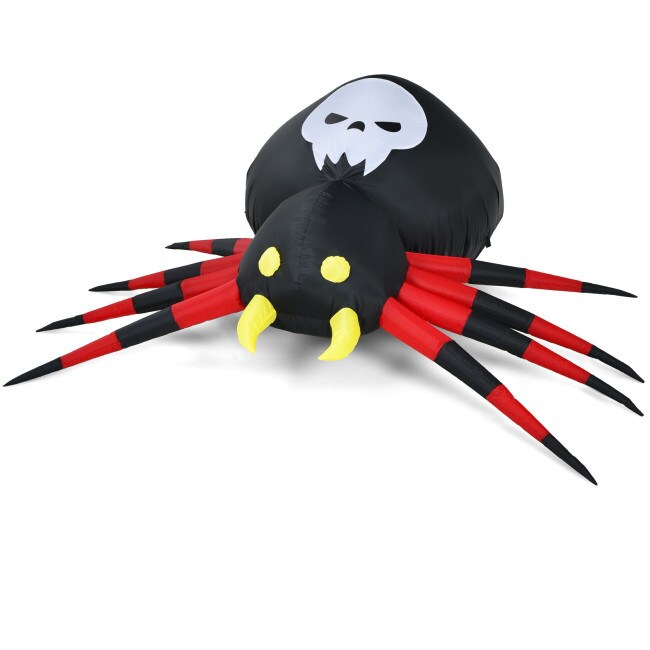 Happy Halloween Inflatable Pumpkin With LED Lights Spooky Ghost Yard Decoration