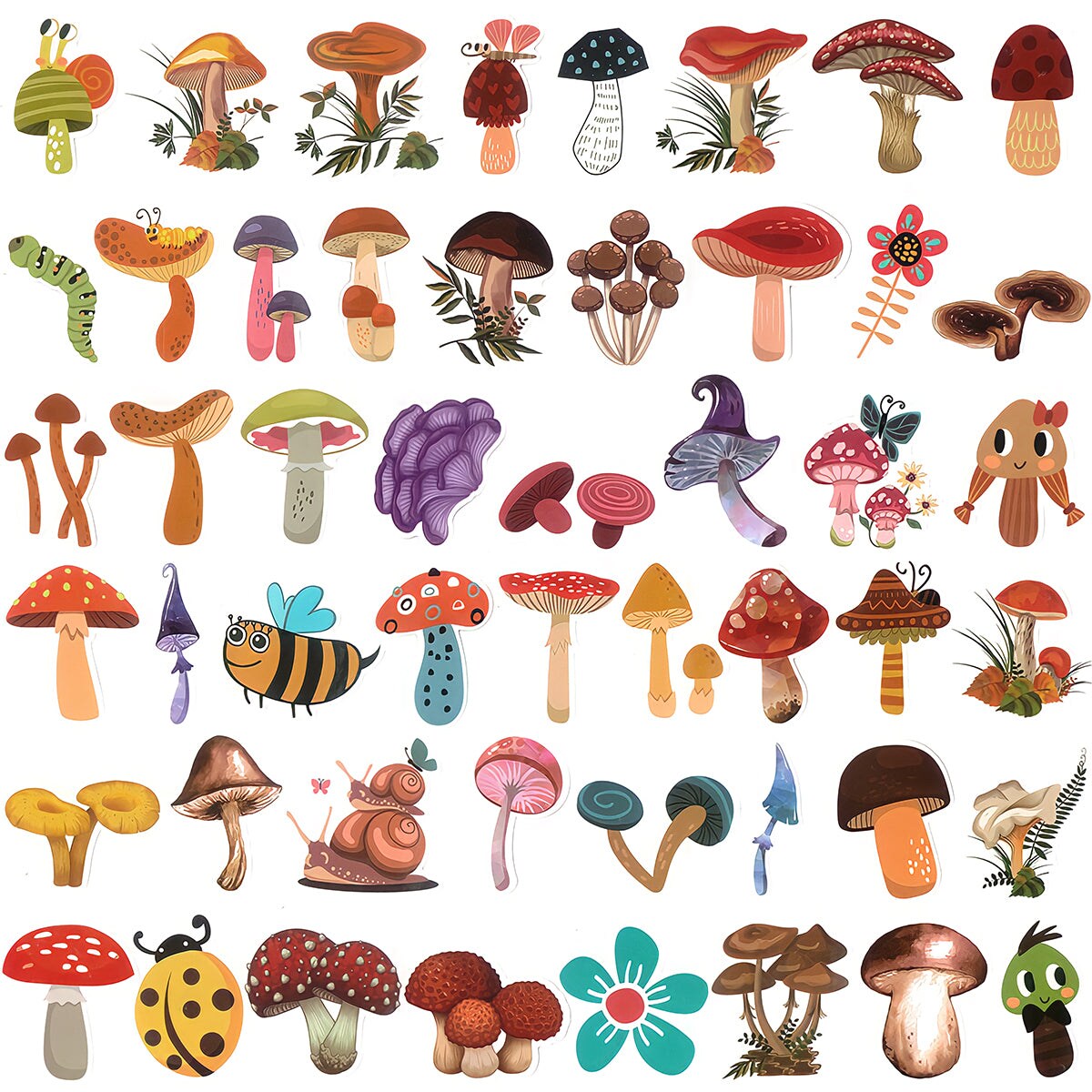 Wrapables Waterproof Vinyl Stickers for Water Bottles, Laptop, Phones, Skateboards, Decals for Teens, 100pcs