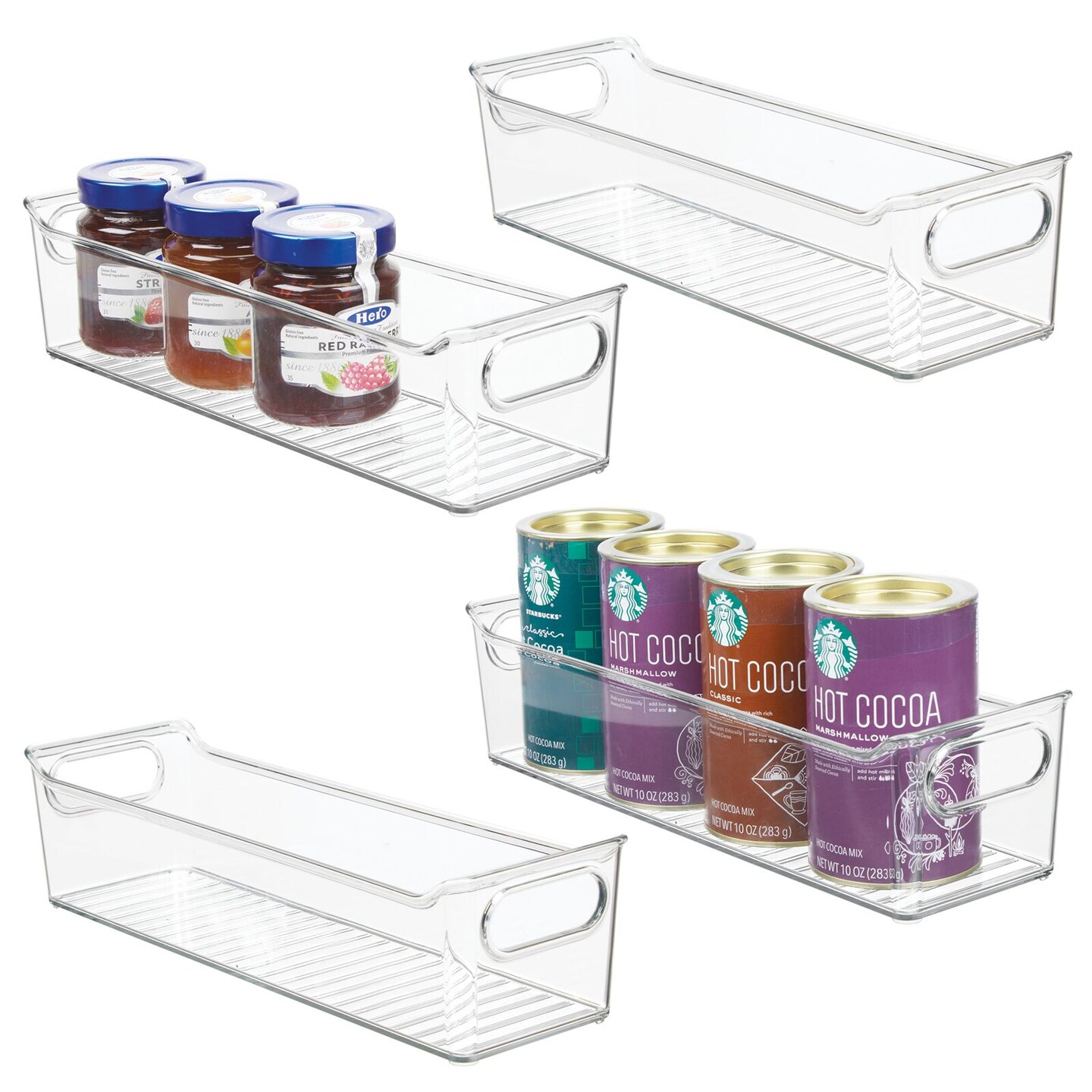 Mdesign Plastic Kitchen Pantry/fridge Storage Organizer Bin With