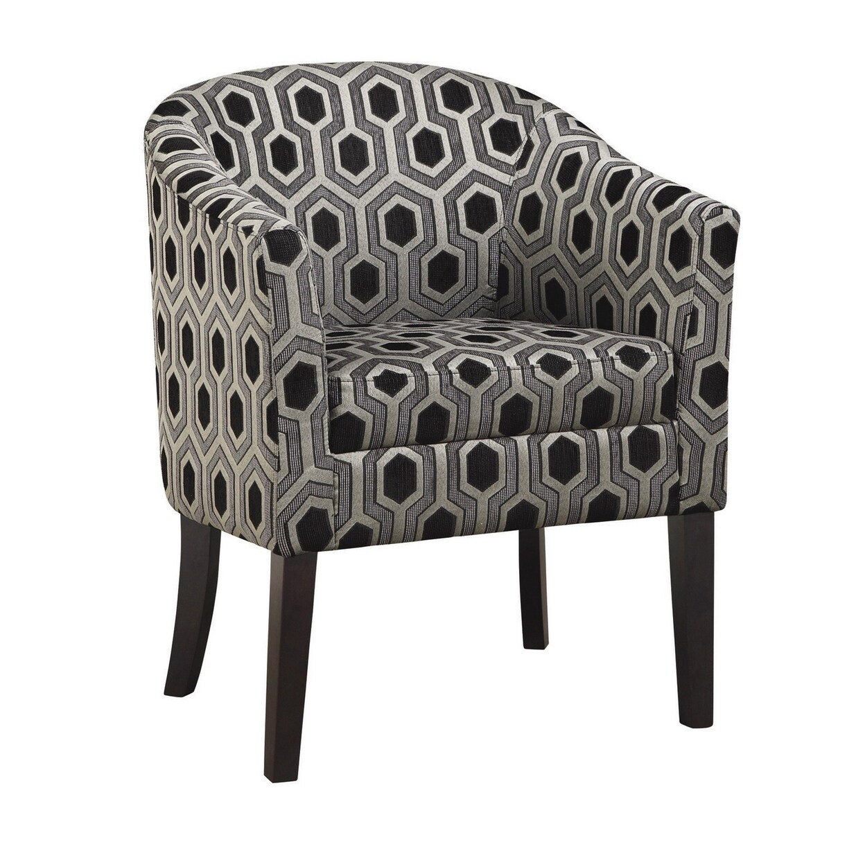 Saltoro Sherpi Space Adorner Accent Chair, Gray And Black-