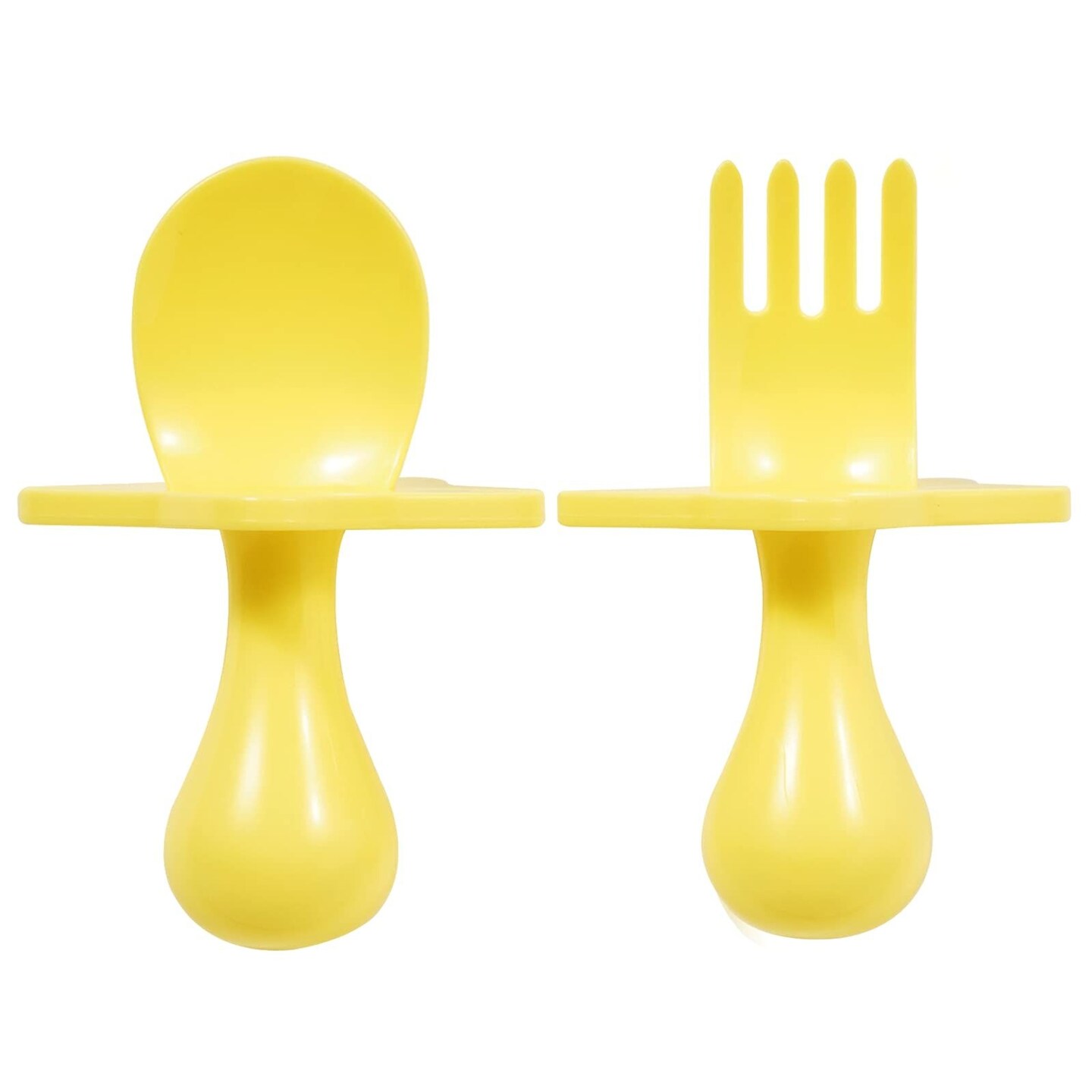 Nooli Toddler Utensils Baby Utensils Baby Silverware Toddler Fork Baby Fork, BPA Phthalates-Free, Dishwasher and Sterilizer Safe, Yellow