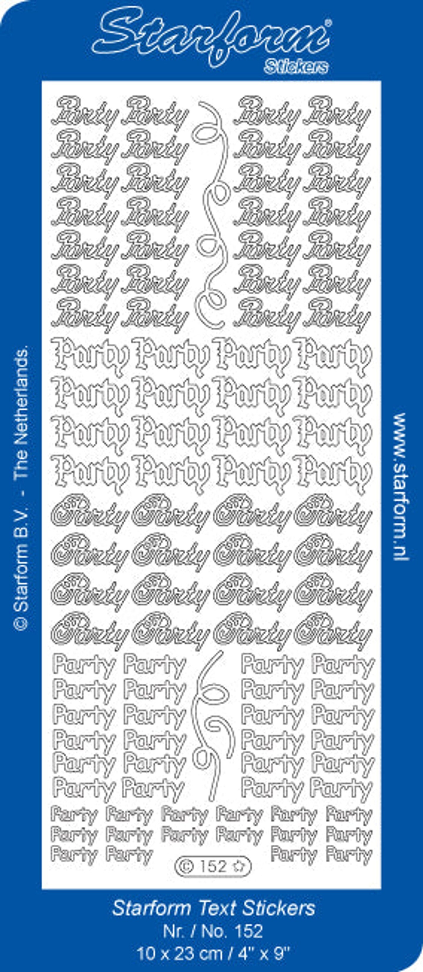 Starform Deco Stickers - Text - Party - Gold