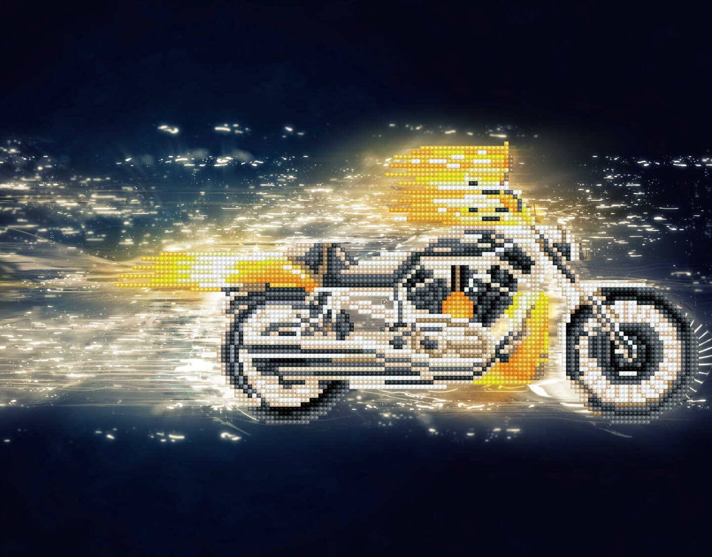 Diamond Dotz Kits - Burning Rubber, Partial Drill, Round Dotz, Diamond Painting Kits, Diamond Painting Boys, Motorcycle Diamond Art, Boy Diamond Art, Diamond Art, Diamond Dotz Kits, 14"x17.9"