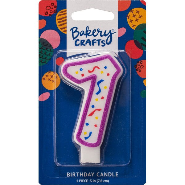 Party Purple Numeral Candle, 1ct
